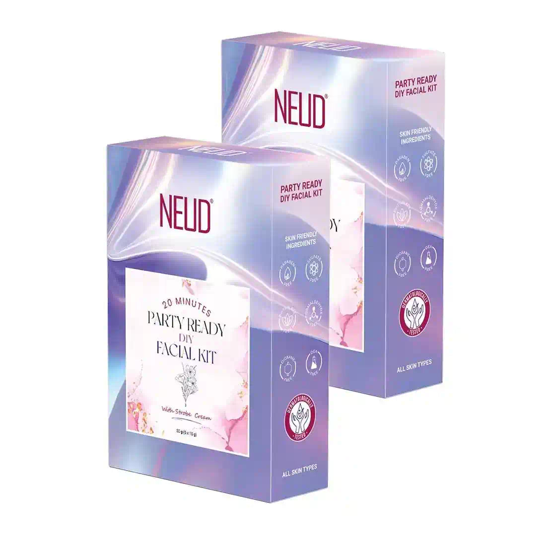 NEUD Party-Ready DIY Facial Kit with Strobe Cream for Fabulous Glow at Home - 50g