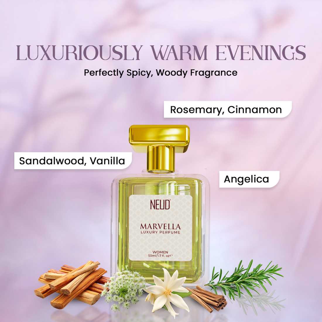 NEUD Luxury Perfume Gift Set for Women 3x50ml - Long-Lasting Strong Fragrances for Daily and Party Use