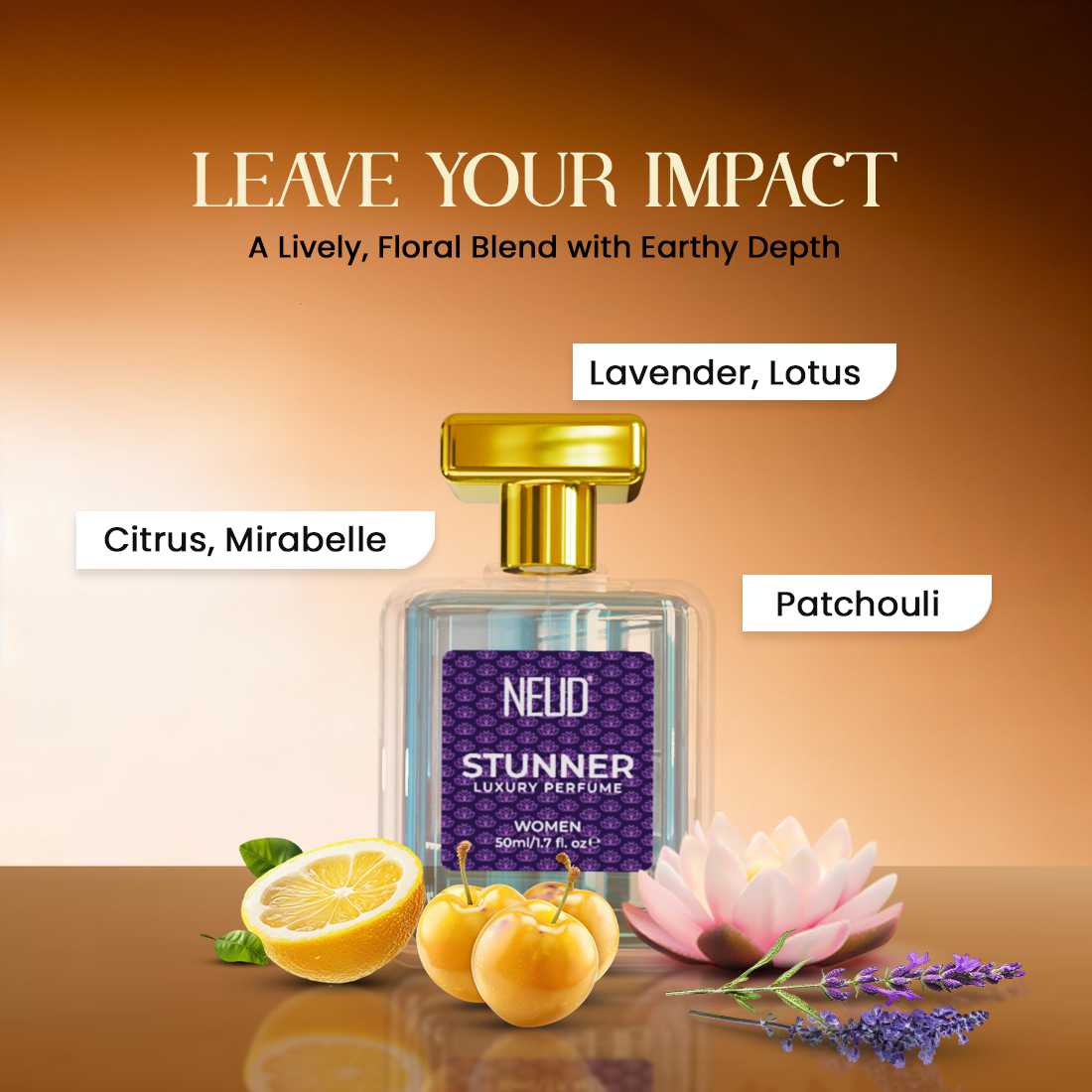 NEUD Luxury Perfume Gift Set for Women 3x50ml - Long-Lasting Strong Fragrances for Daily and Party Use