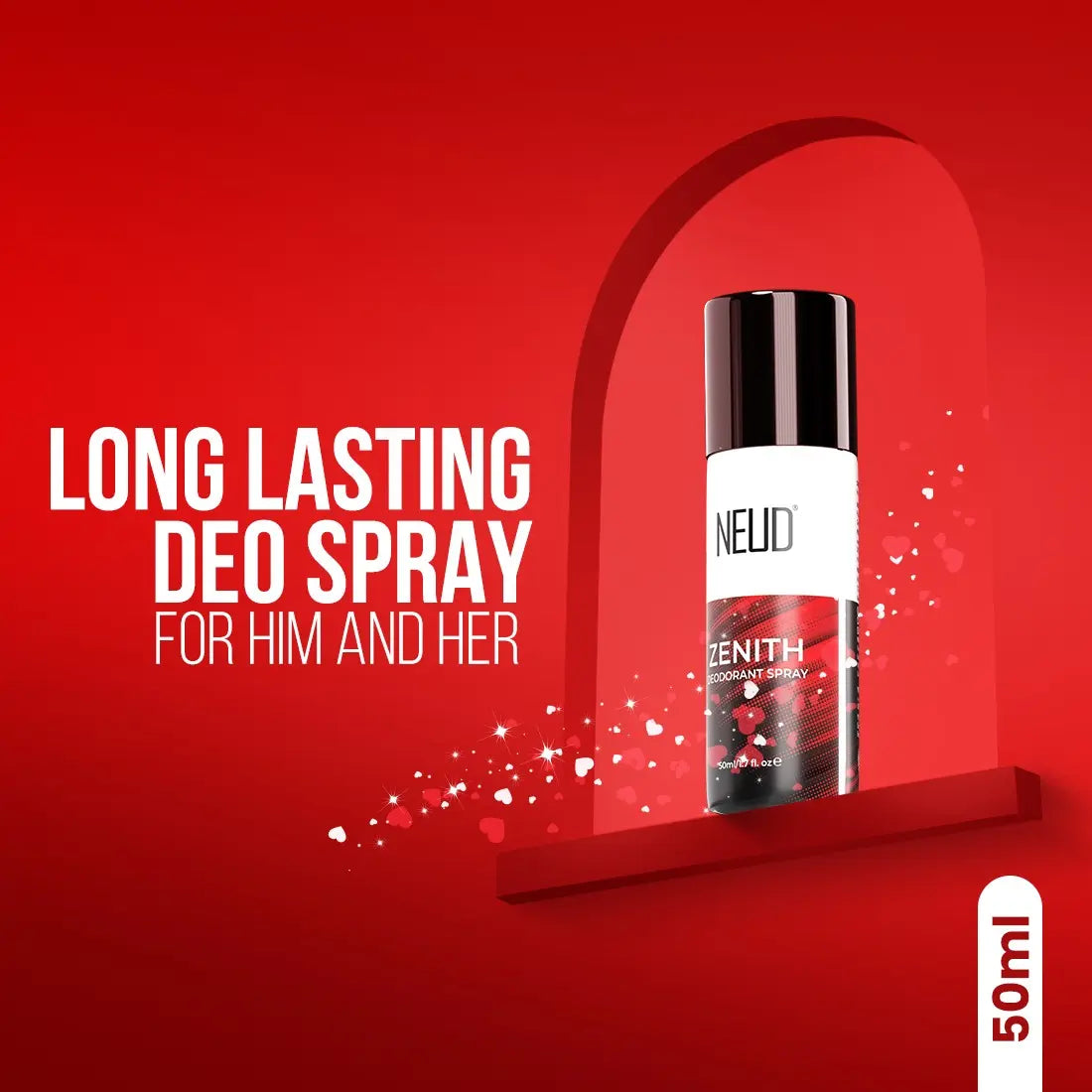 NEUD ZENITH 50ml Unisex Deodorant Perfumed Body Spray, 24hr Protection