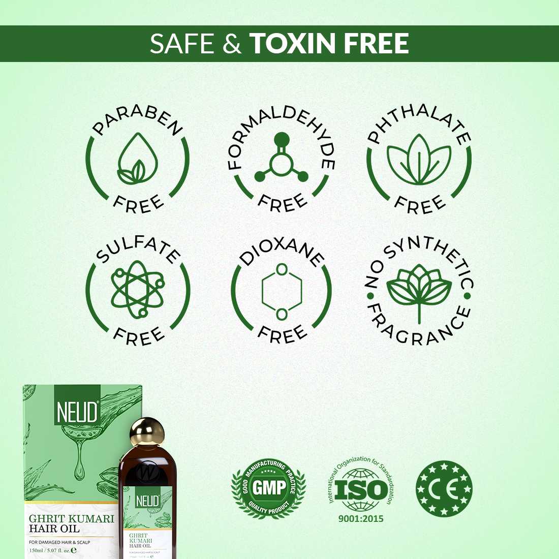 NEUD Premium Ghrit Kumari Aloe Vera Hair Oil for Men and Women