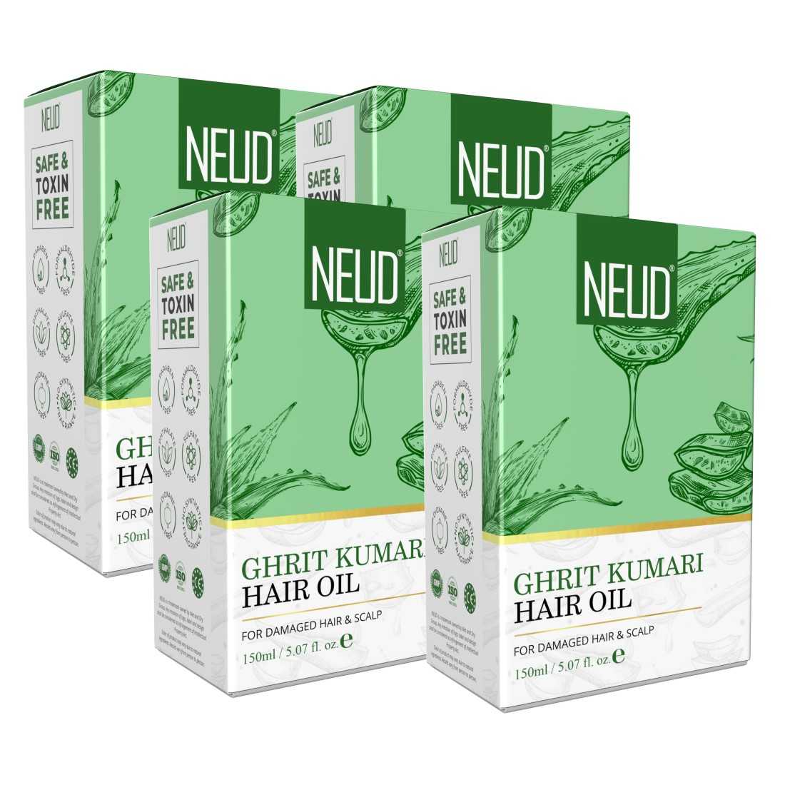 NEUD Premium Ghrit Kumari Aloe Vera Hair Oil for Men and Women