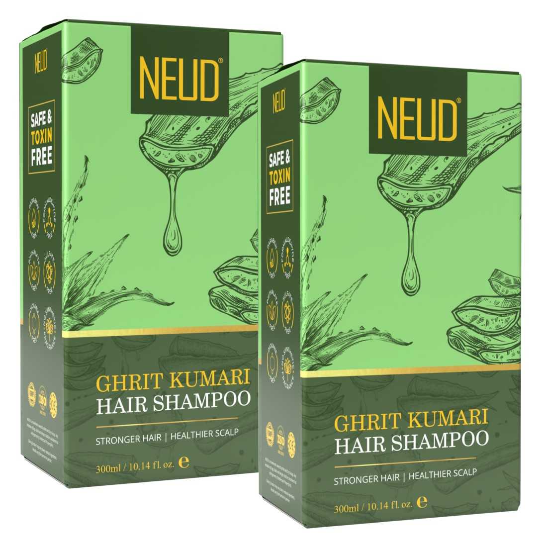 NEUD Premium Ghrit Kumari Aloe Vera Hair Shampoo for Men and Women