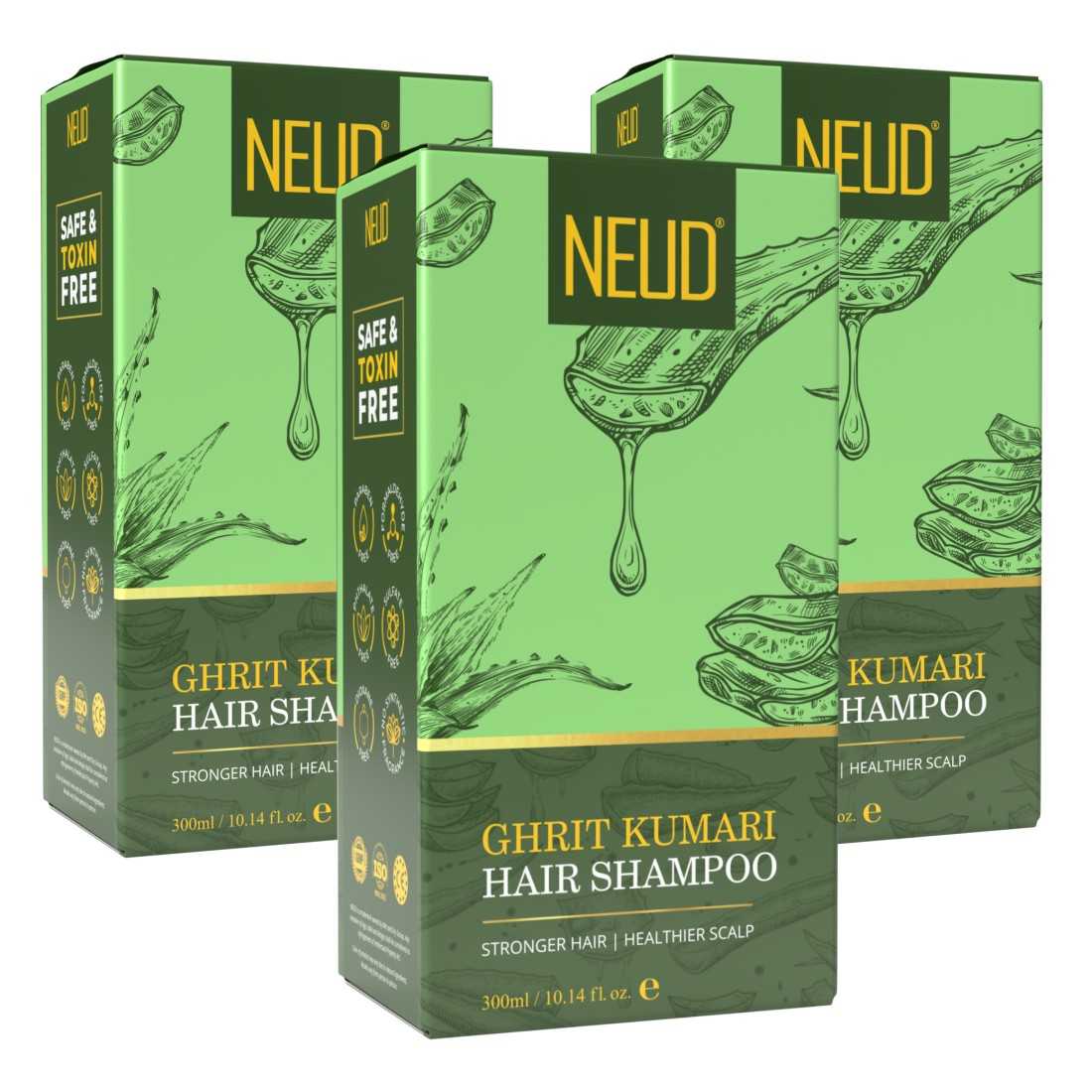NEUD Premium Ghrit Kumari Aloe Vera Hair Shampoo for Men and Women