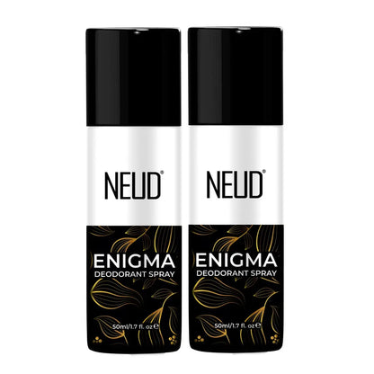 NEUD ENIGMA Unisex Deodorant Perfumed Body Spray with Notes of Oud, Amber and Rose, 24-Hour Odor Protection - 50ml