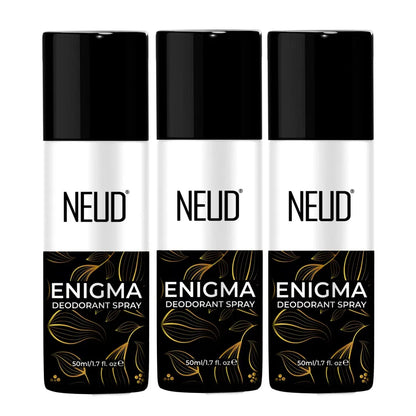 NEUD ENIGMA Unisex Deodorant Perfumed Body Spray with Notes of Oud, Amber and Rose, 24-Hour Odor Protection - 50ml