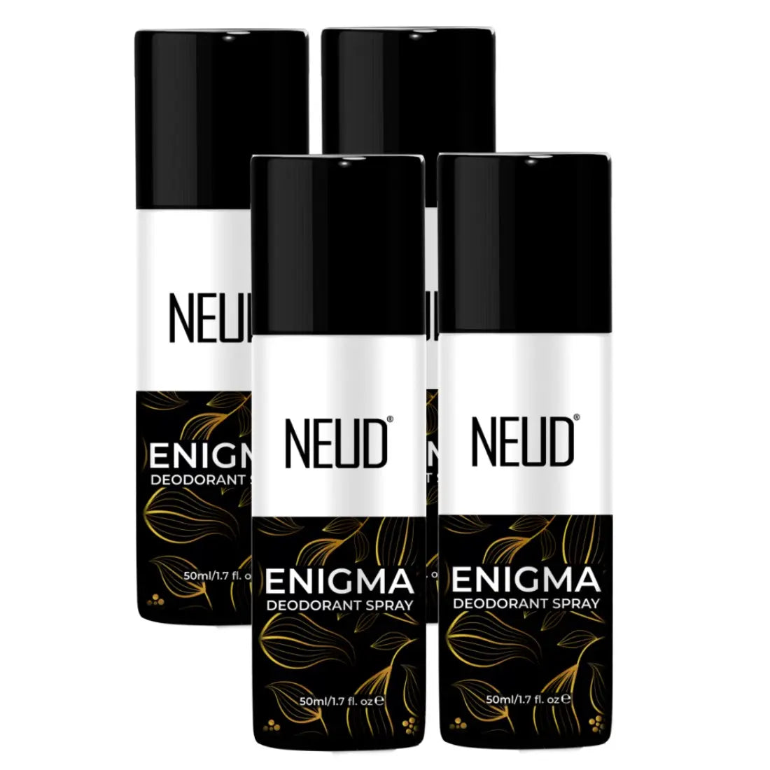 NEUD ENIGMA Unisex Deodorant Perfumed Body Spray with Notes of Oud, Amber and Rose, 24-Hour Odor Protection - 50ml