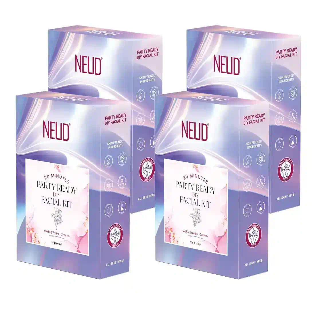 NEUD Party-Ready DIY Facial Kit with Strobe Cream for Fabulous Glow at Home - 50g