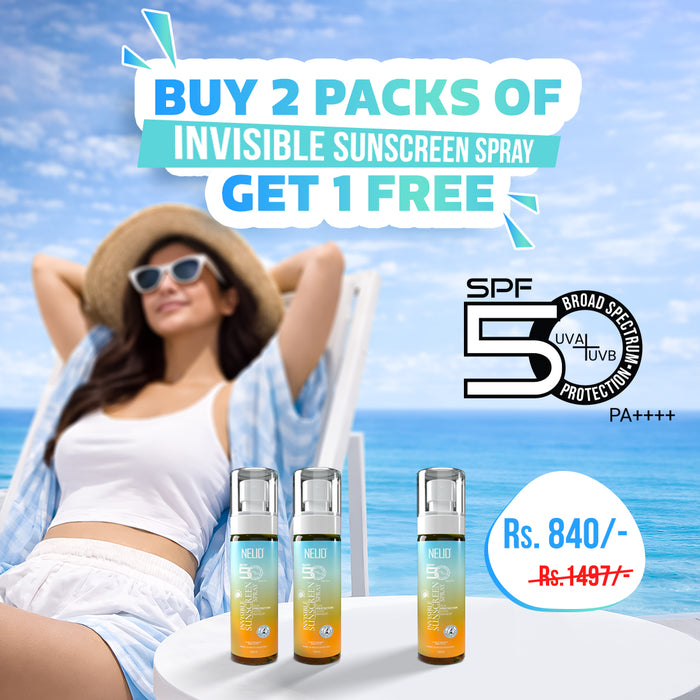 B2G1 Offer: Buy 2 NEUD Invisible Sunscreen Sprays, Get 1 Free