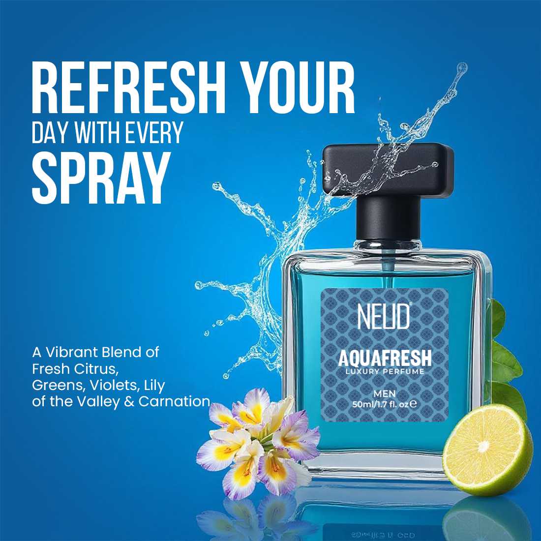 NEUD Luxury Perfume Gift Set for Men 3x50ml - Long-Lasting Strong Fragrances for Daily and Party Use