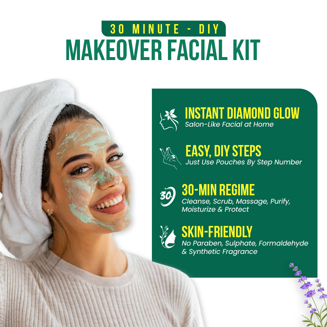 NEUD 6-Step DIY Makeover Facial Kit for Salon-Like Glow at Home