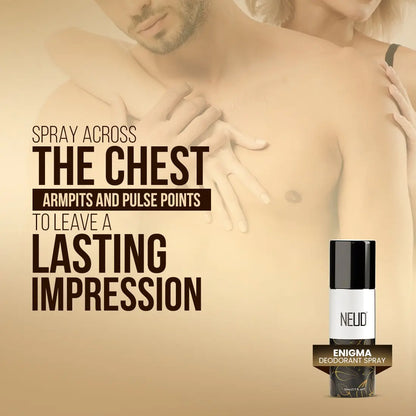 NEUD ENIGMA Unisex Deodorant Perfumed Body Spray with Notes of Oud, Amber and Rose, 24-Hour Odor Protection - 50ml