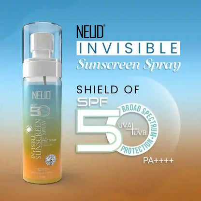 NEUD Invisible Sunscreen Spray with SPF 50++++ For Sun Protection Over Makeup, Ultra-Light, No White Traces - 100ml