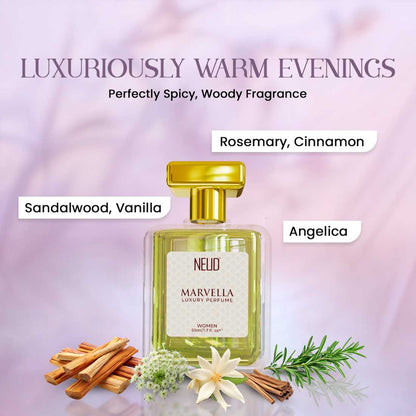 NEUD Luxury Perfume Gift Set for Women 3x50ml - Long-Lasting Strong Fragrances for Daily and Party Use