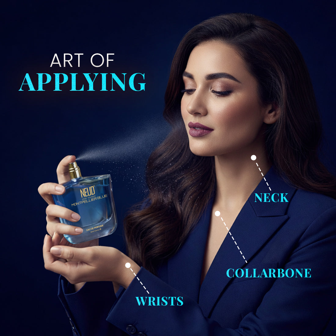 NEUD Montpellier Blue Luxury Perfume for Elegant Women Long Lasting EDP - 100ml