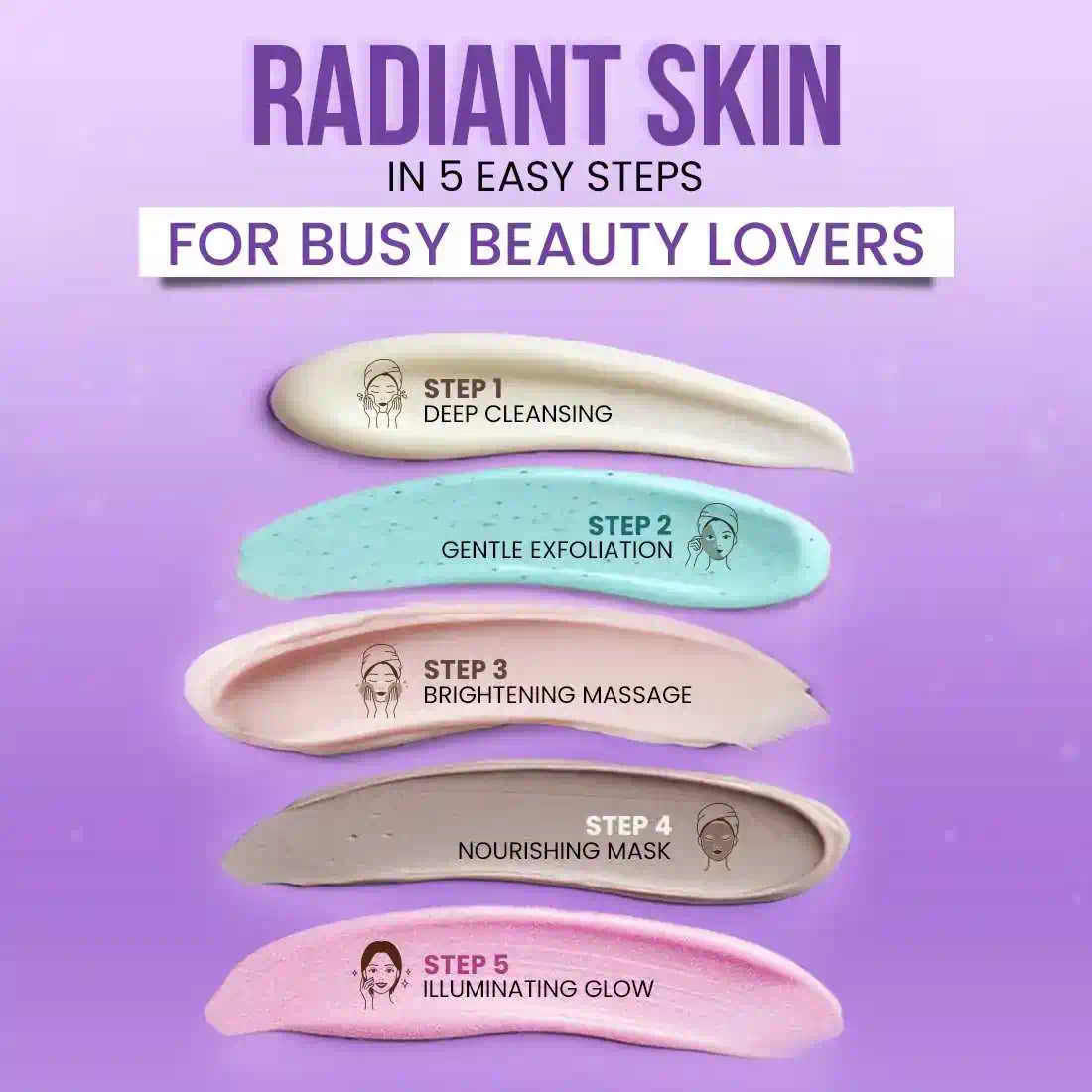 NEUD Party-Ready DIY Facial Kit with Strobe Cream for Fabulous Glow at Home - 50g
