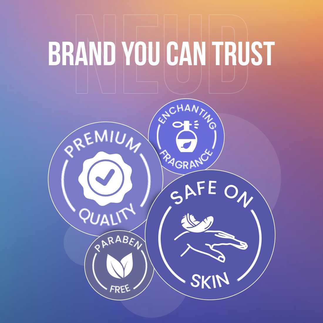 NEUD Luxury Perfume Gift Set for Men 3x50ml - Long-Lasting Strong Fragrances for Daily and Party Use