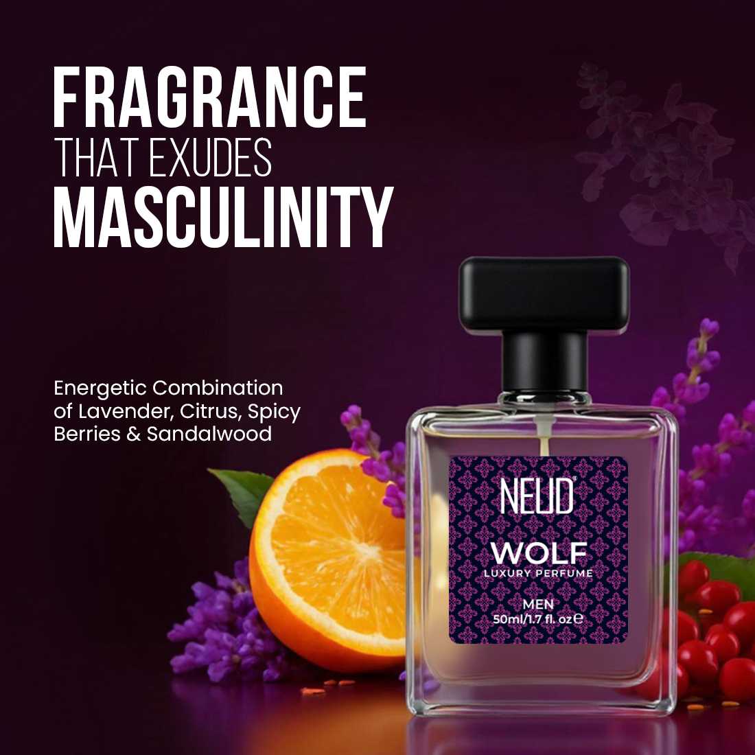 NEUD Luxury Perfume Gift Set for Men 3x50ml - Long-Lasting Strong Fragrances for Daily and Party Use