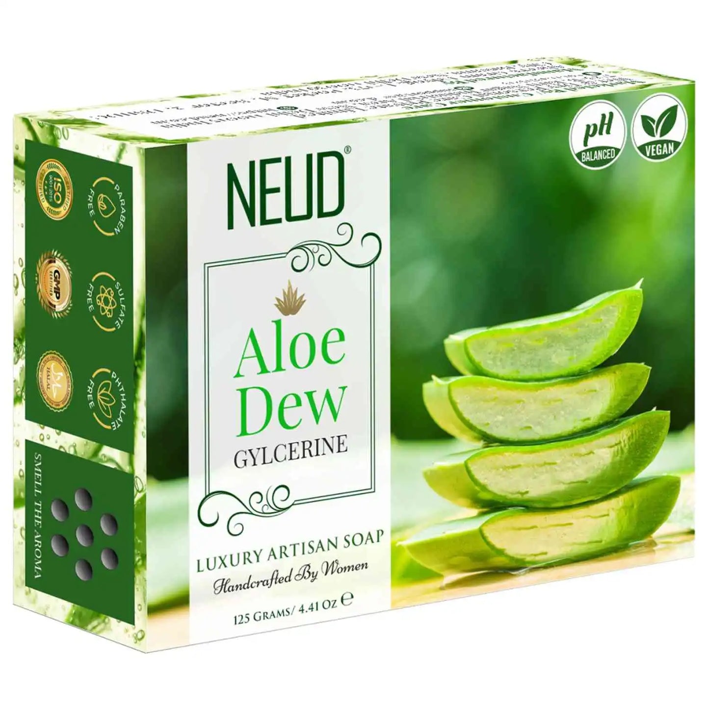 NEUD Aloe Dew Glycerine Luxury Artisan pH-Balanced Handmade Soap 125g