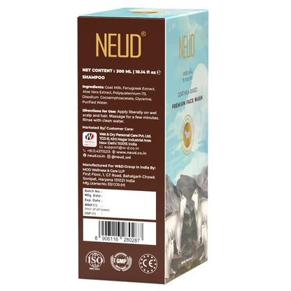 NEUD Goat Milk Face Wash & Moisturizing Lotion Combo for Men & Women