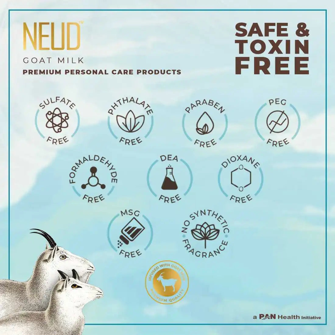 NEUD Premium Goat Milk Shampoo for Men and Women