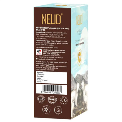 NEUD Premium Goat Milk Shampoo for Men and Women