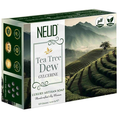 NEUD Tea Tree Dew Glycerine Luxury Artisan pH-Balanced Handmade Soap 125g