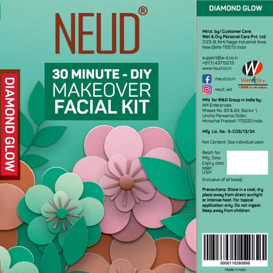 NEUD 6-Step DIY Makeover Facial Kit for Salon-Like Glow at Home