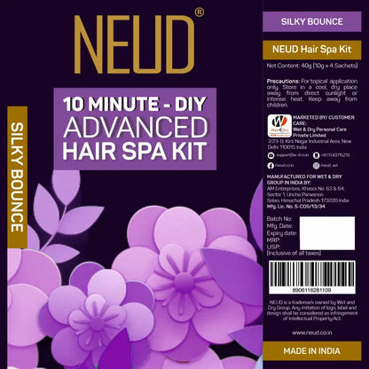 NEUD 4-Step DIY Advanced Hair Spa Kit for Salon-Like Silky Bounce at Home