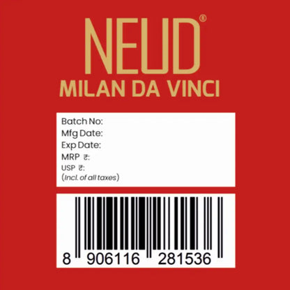 NEUD Milan Da Vinci Luxury Perfume for Cosmopolitan Men Long Lasting EDP - 100ml