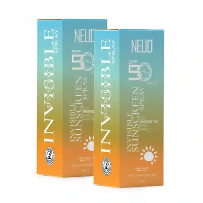 NEUD Invisible Sunscreen Spray with SPF 50++++ For Sun Protection Over Makeup, Ultra-Light, No White Traces - 100ml