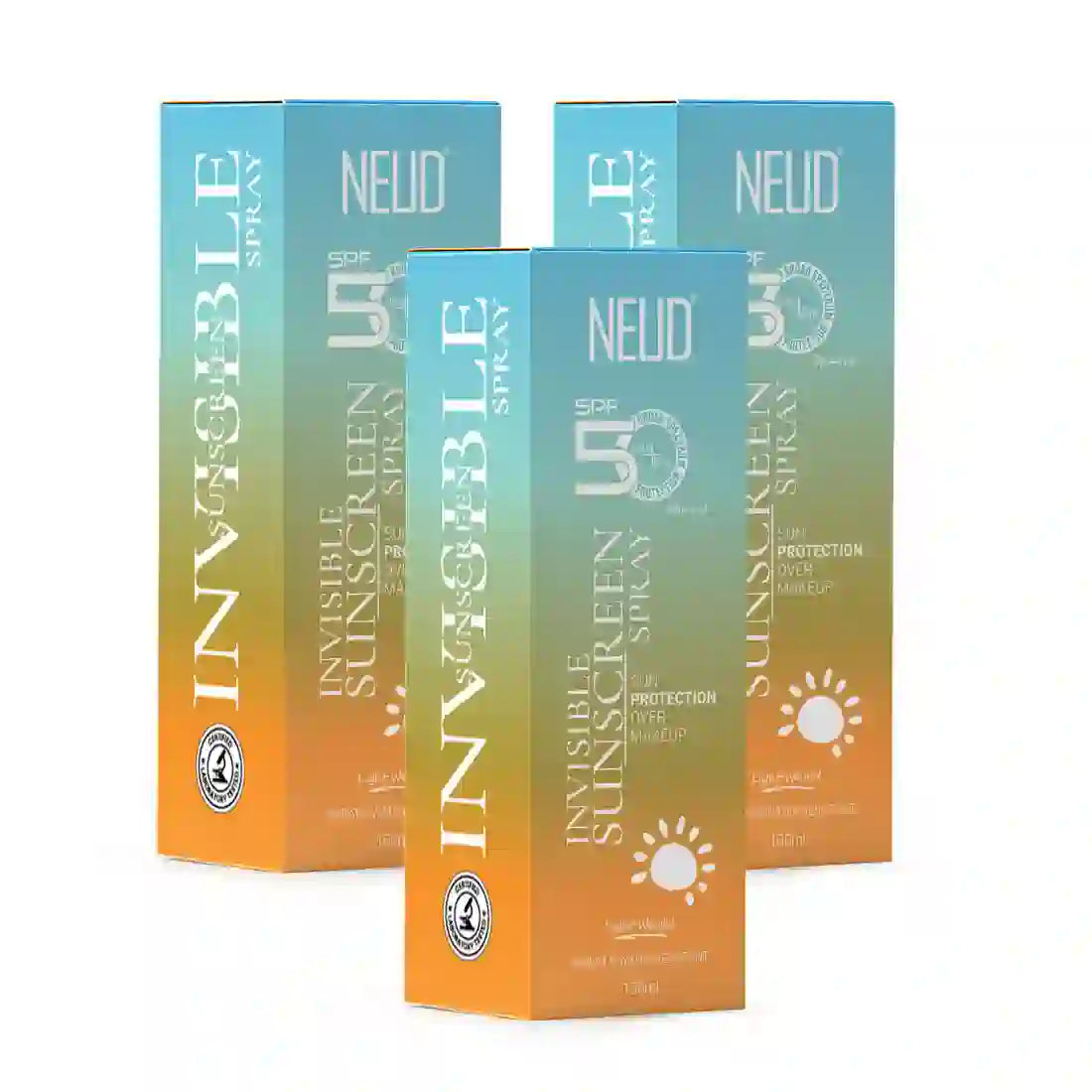 NEUD Invisible Sunscreen Spray with SPF 50++++ For Sun Protection Over Makeup, Ultra-Light, No White Traces - 100ml