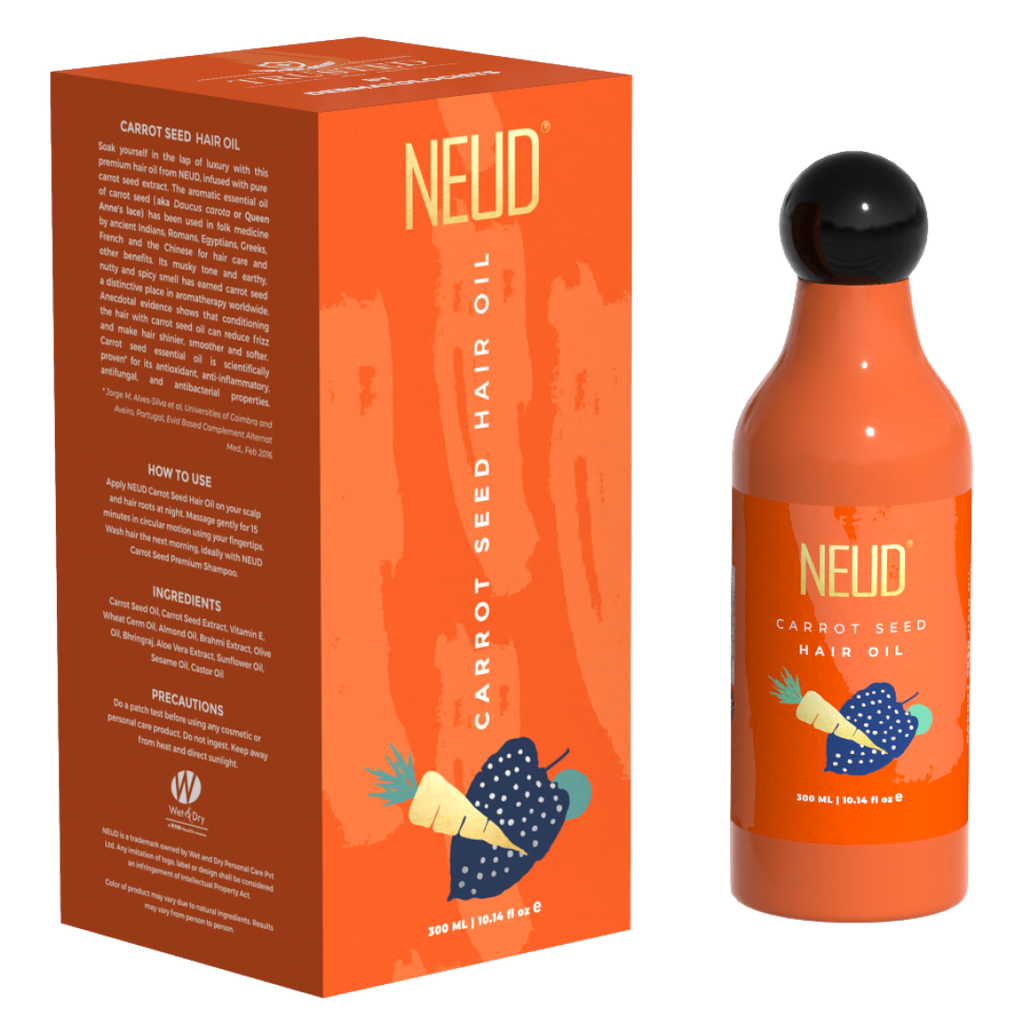 NEUD Carrot Seed Premium Hair Oil for Men & Women - 300ml