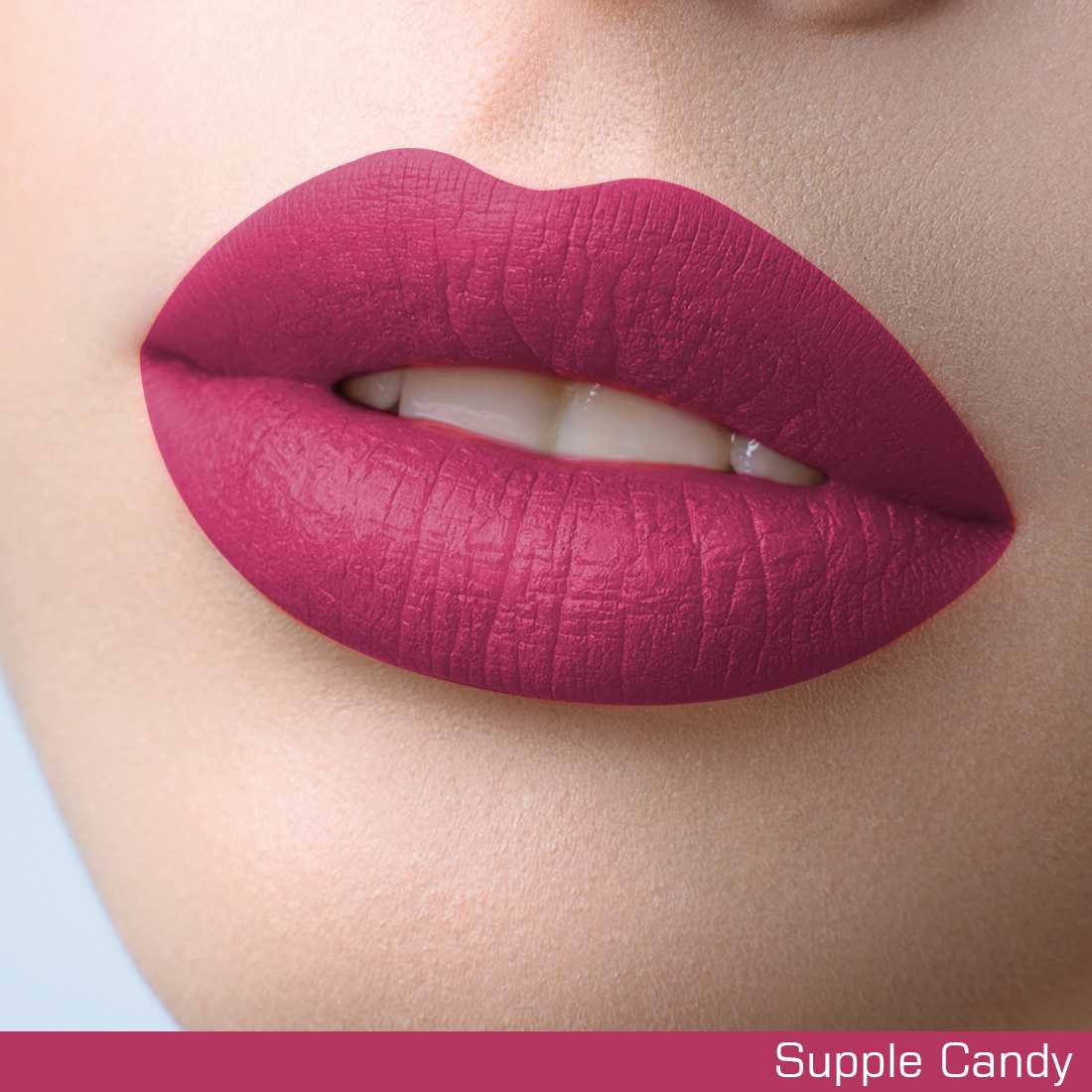 NEUD Matte Liquid Lipstick Supple Candy with Jojoba Oil, Vitamin E and Almond Oil - Smudge Proof 12-hour Stay Formula with Free Lip Gloss