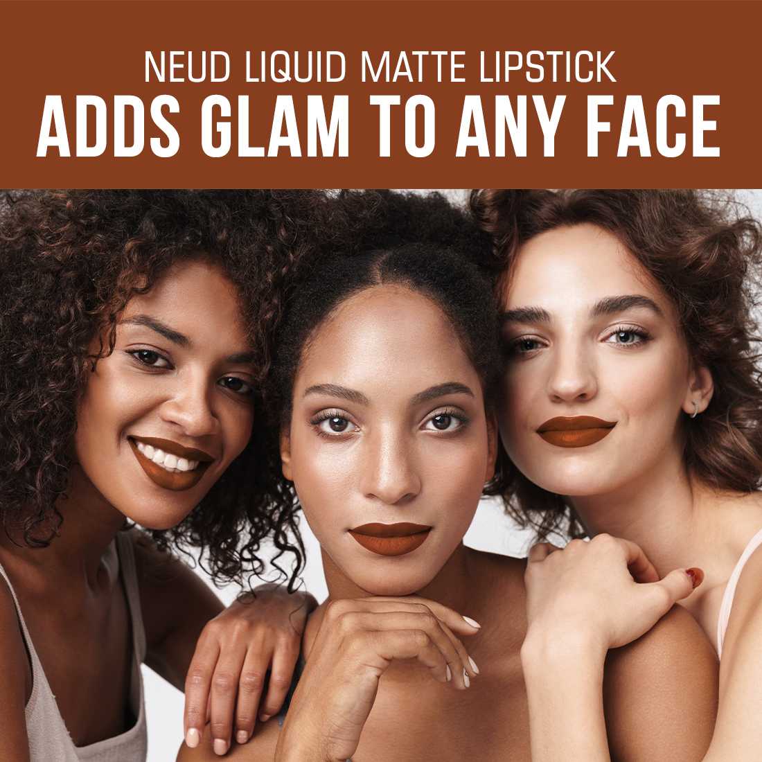NEUD Matte Liquid Lipstick Oh My Coco with Jojoba Oil, Vitamin E and Almond Oil - Smudge Proof 12-hour Stay Formula with Free Lip Gloss