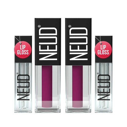 NEUD Matte Liquid Lipstick Boss Lady with Jojoba Oil, Vitamin E and Almond Oil - Smudge Proof 12-hour Stay Formula with Free Lip Gloss