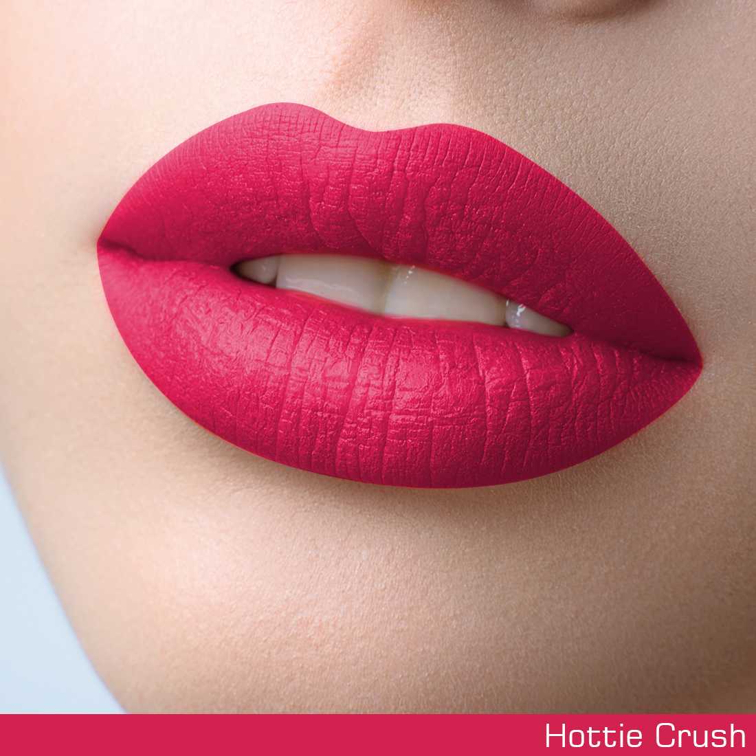 NEUD Matte Liquid Lipstick Hottie Crush with Jojoba Oil, Vitamin E and Almond Oil - Smudge Proof 12-hour Stay Formula with Free Lip Gloss