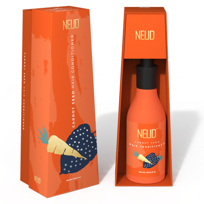 NEUD Carrot Seed Premium Hair Conditioner for Men & Women - Get Zipper Pouch Free