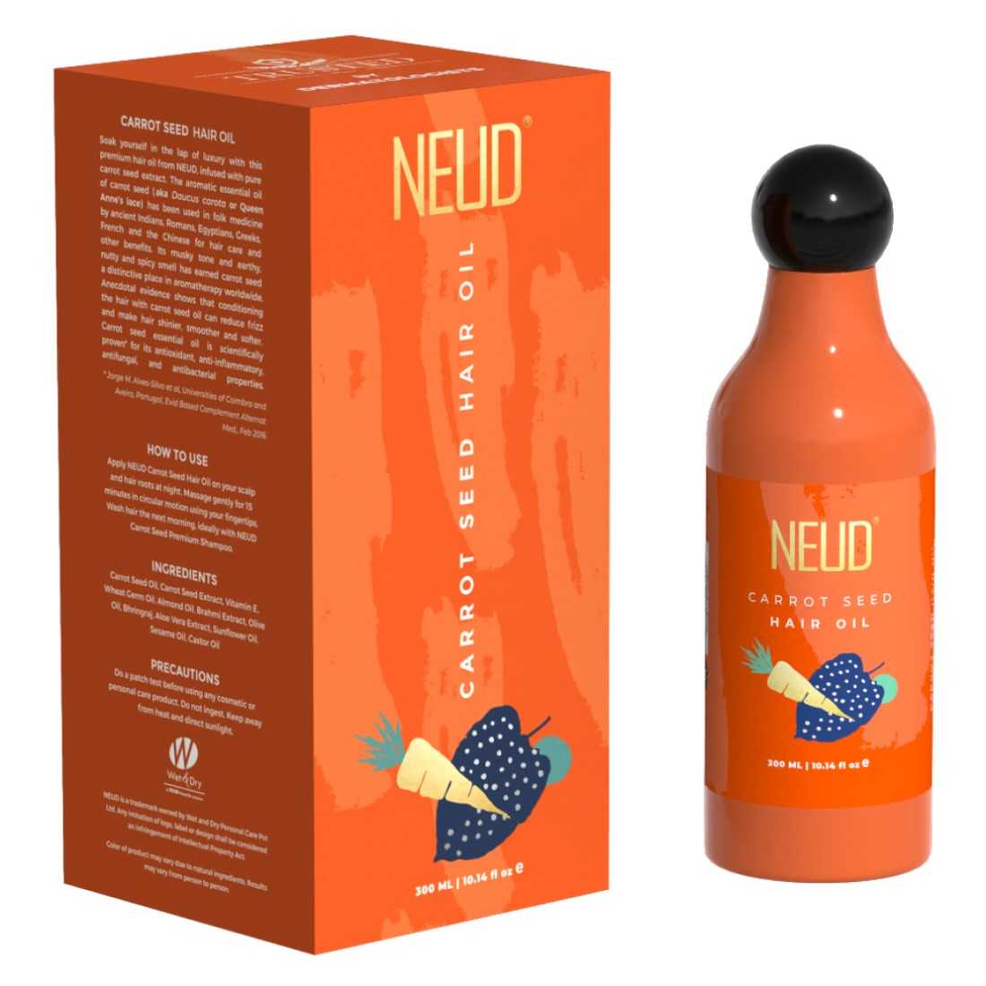 NEUD Carrot Seed Hair Oil for Hair Growth & Deep Nourishment