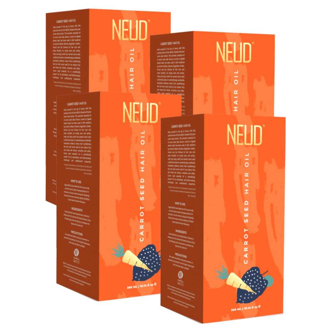 NEUD Carrot Seed Premium Hair Oil for Men & Women - 300ml