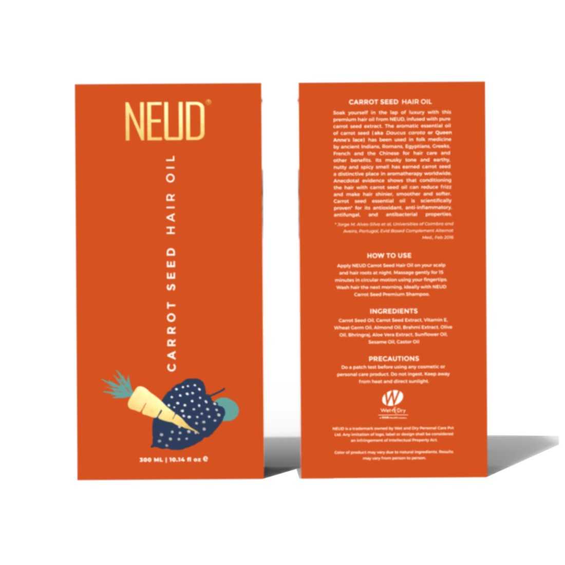 NEUD Carrot Seed Hair Oil for Hair Growth & Deep Nourishment
