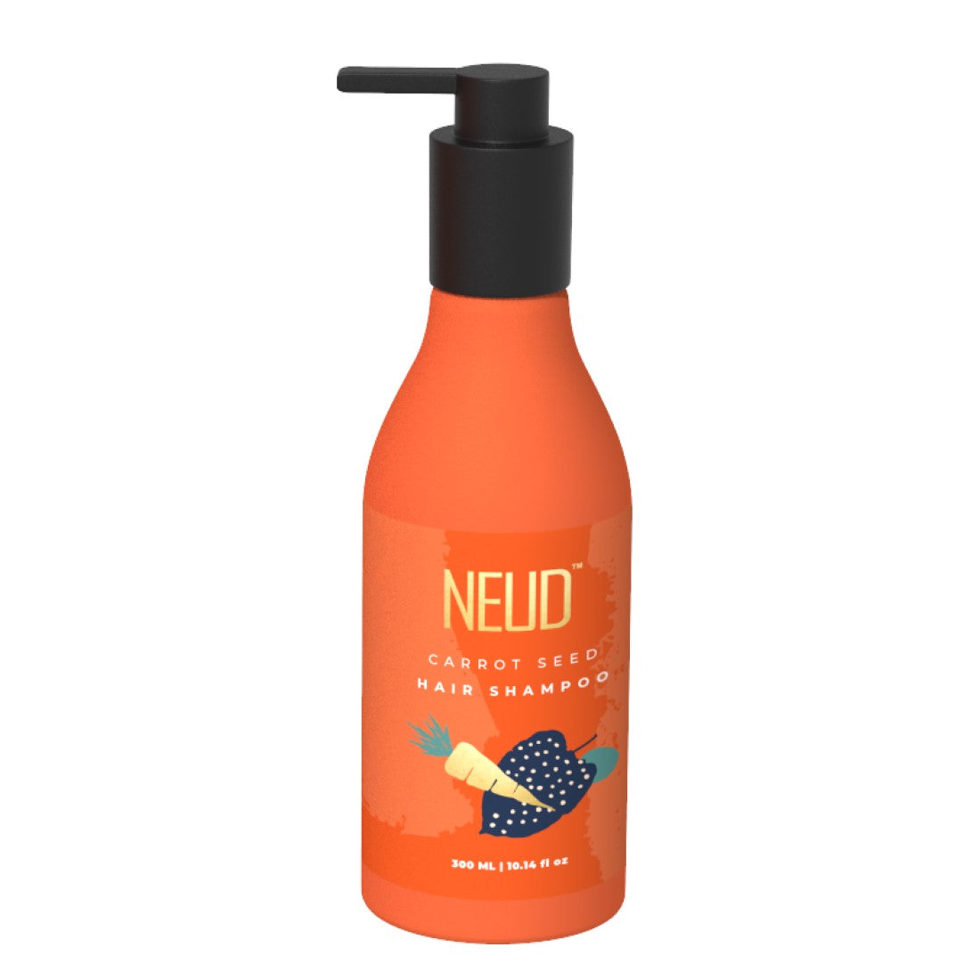 NEUD Carrot Seed Premium Shampoo for Men & Women - Get Free Zipper Pouch