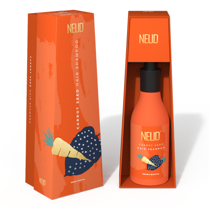 NEUD Carrot Seed Premium Shampoo for Men & Women - Get Free Zipper Pouch