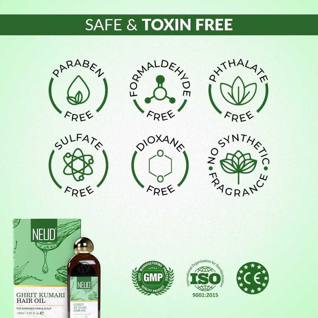 NEUD Premium Ghrit Kumari Aloe Vera Hair Oil for Men and Women