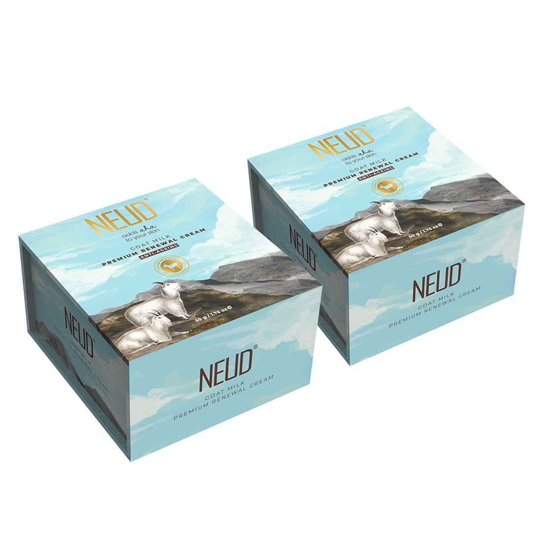 NEUD Goat Milk Premium Skin Renewal Cream for Men & Women - 50 g