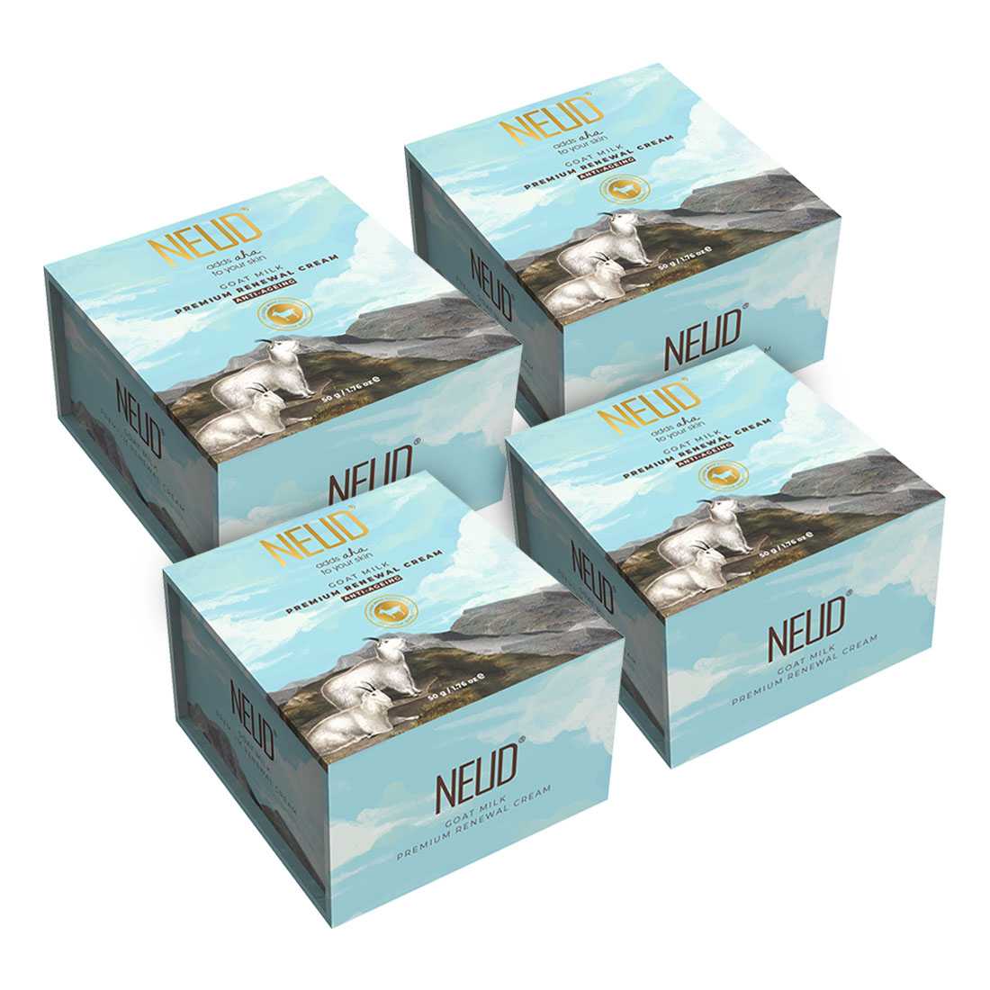 NEUD Goat Milk Premium Skin Renewal Cream for Men & Women - 50 g