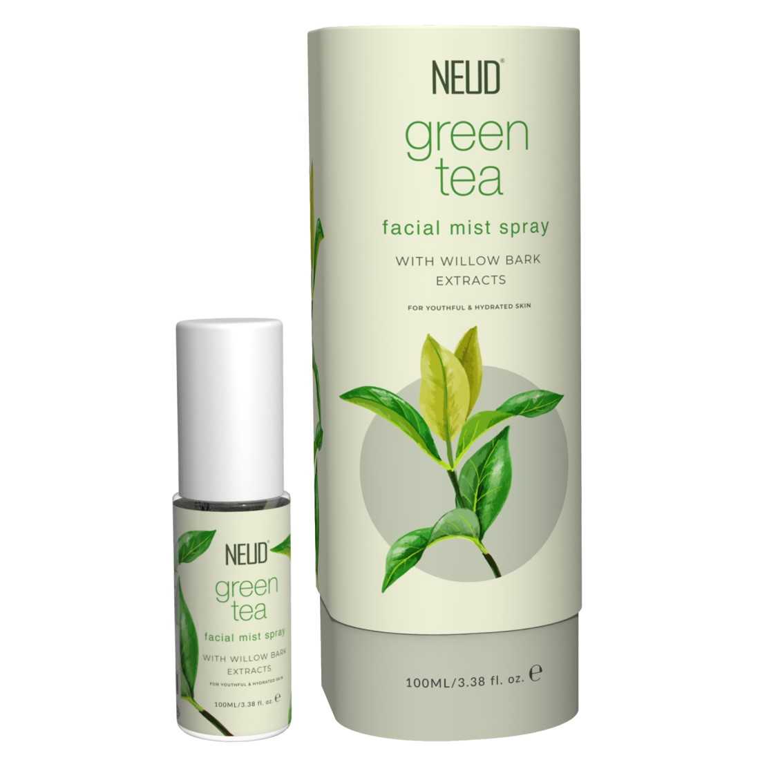 NEUD Green Tea Facial Mist Spray For Youthful & Hydrated Skin - 100 ml