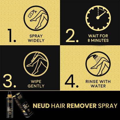 NEUD Hair Remover Spray with Neem, Jojoba and Lemon Oil for Men & Women - 100 ml