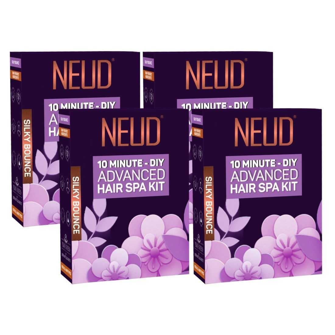 NEUD 4-Step DIY Advanced Hair Spa Kit for Salon-Like Silky Bounce at Home