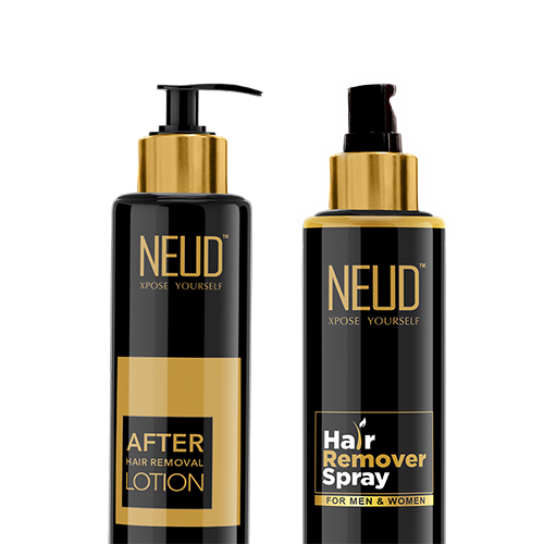 NEUD Combo Hair Remover Spray (100 ml) and After-Hair-Removal Lotion (100 gm) for Skin Care in Men & Women